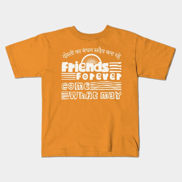 Happy Friendship Day Kids T-Shirt by Pictozoic